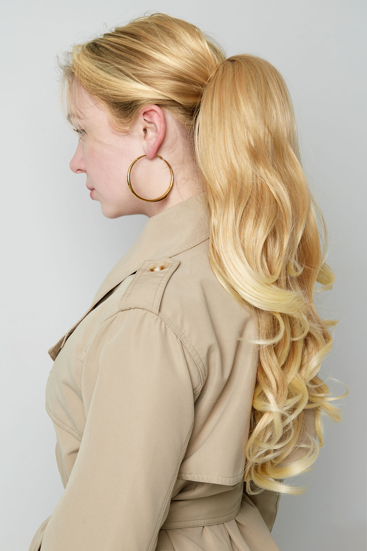Ponytail wavy curl - golden brown h5 Picture3